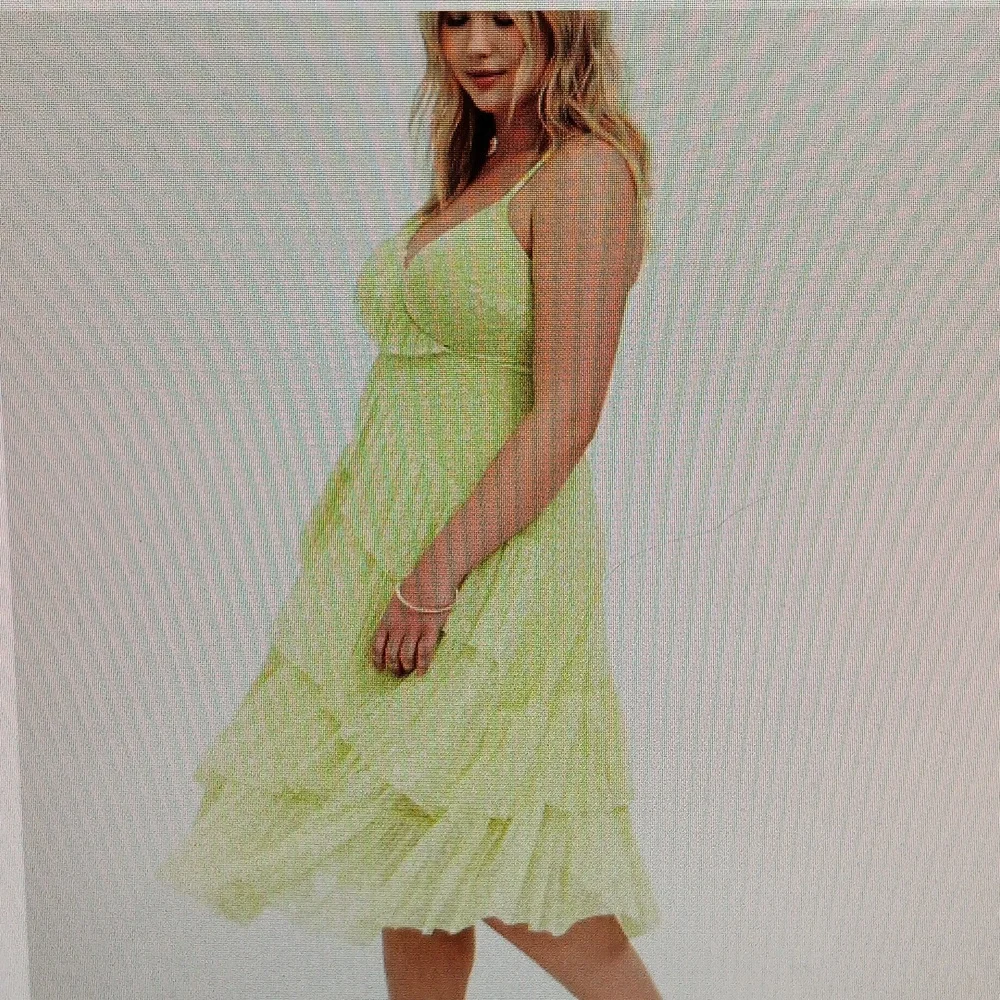 Torrid Mesh Floral Ruffle Midi Dress Size 1X - Picture 12 of 12